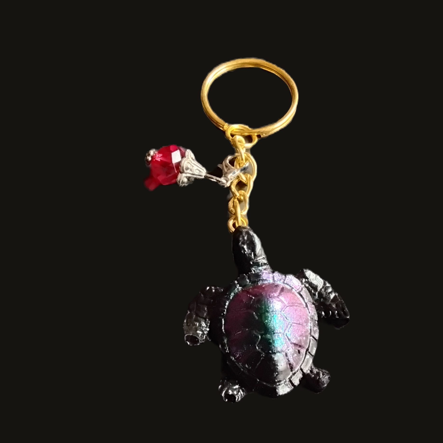 Chameleon Purple Turtle Key Chain