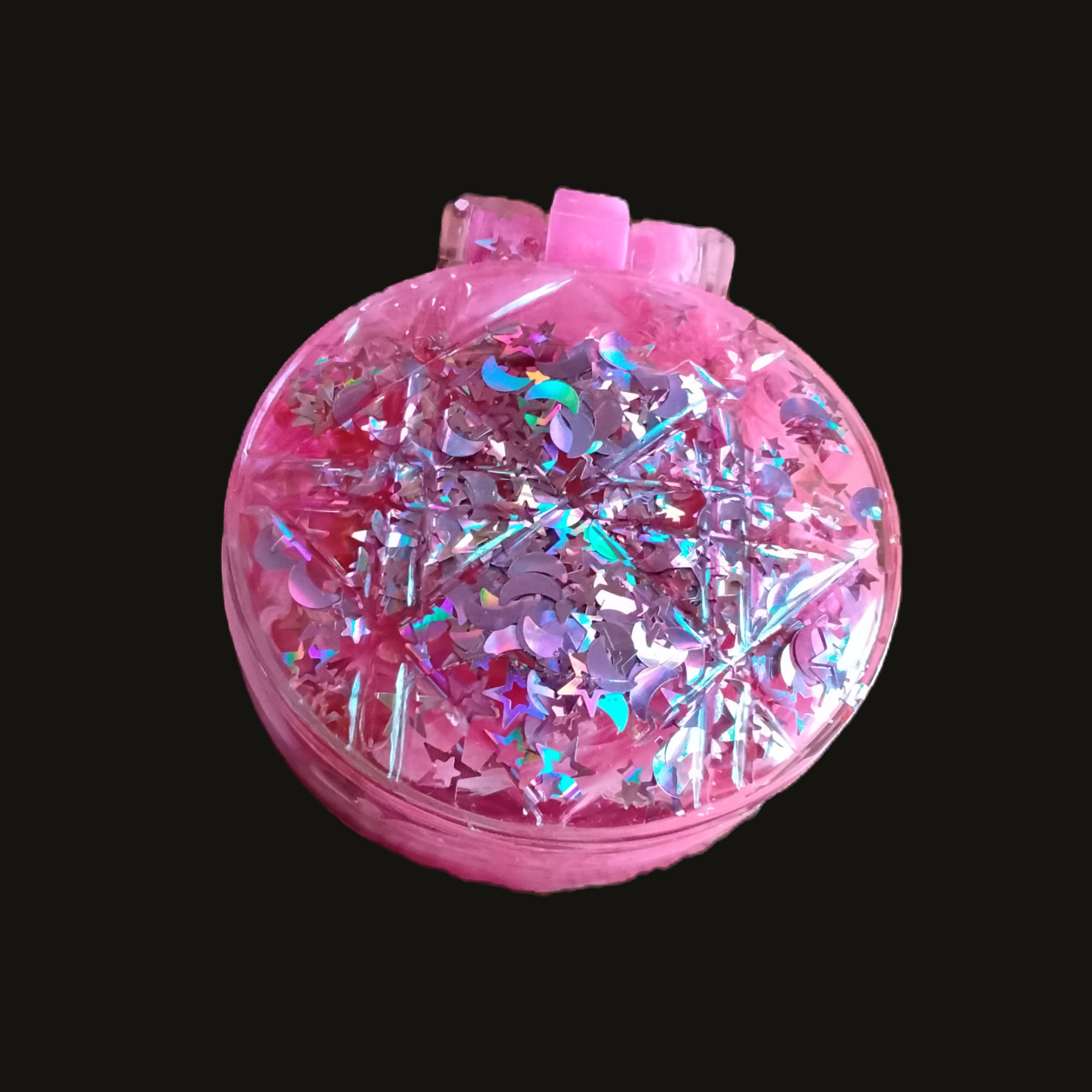 Pink Celestial Glitter Mirror Compact