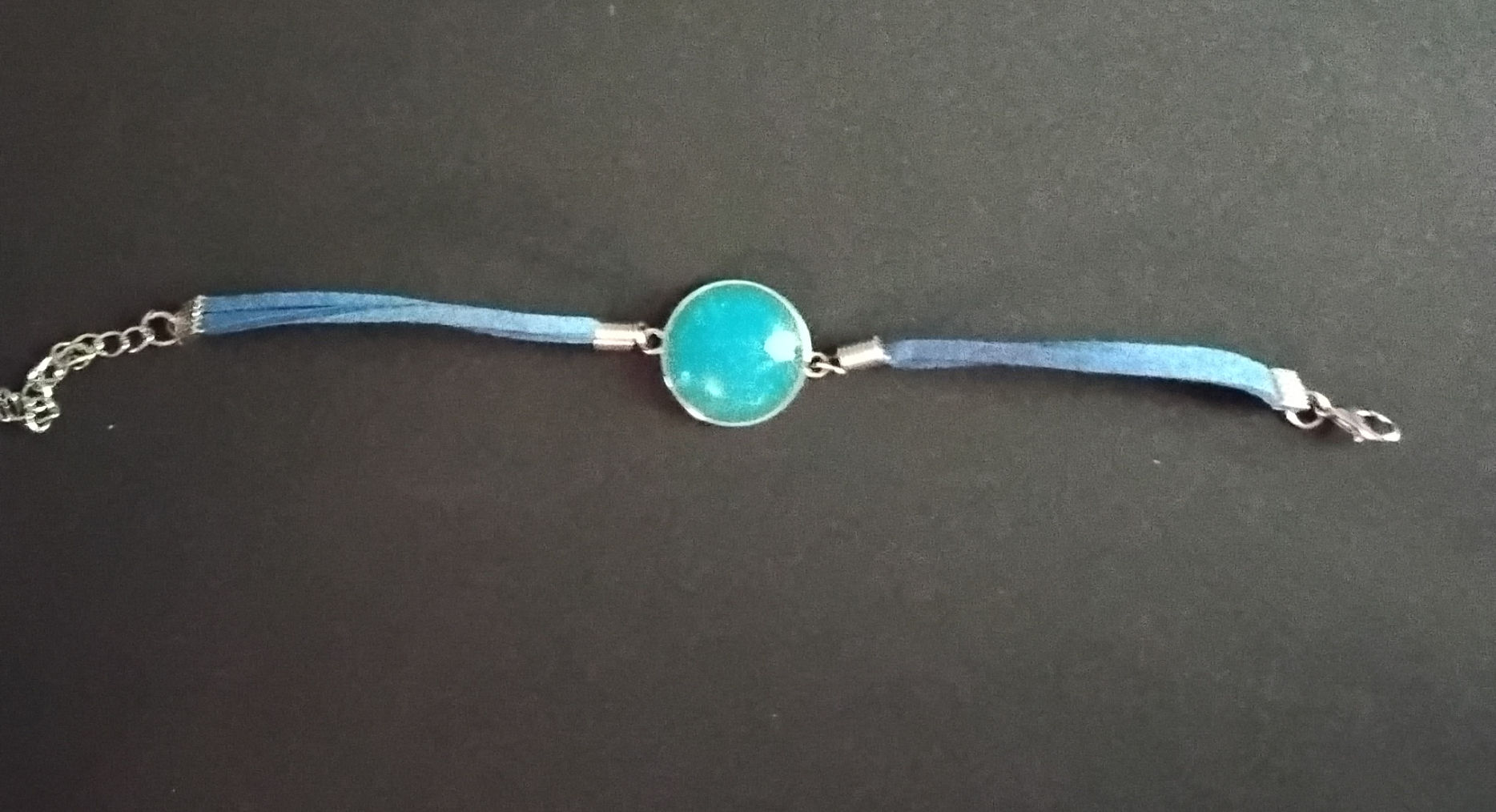 Turquoise Cord Simple Stone Bracelet