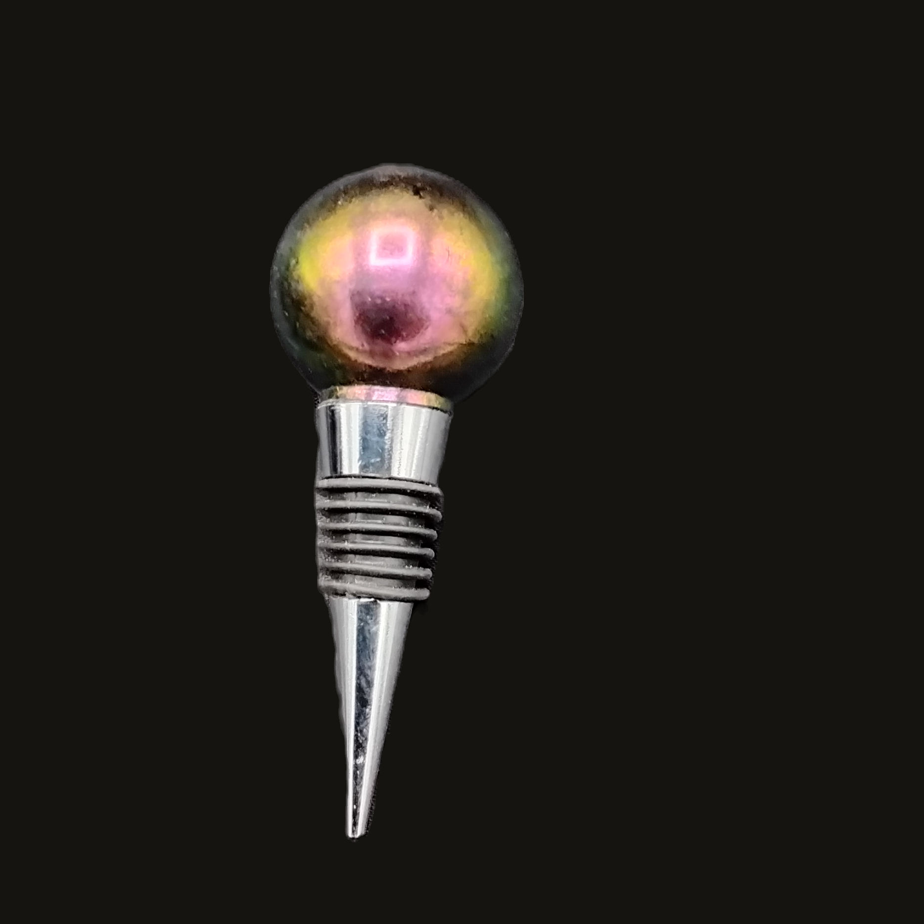 Chameleon Fuchsia and Gold Bottle Stopper