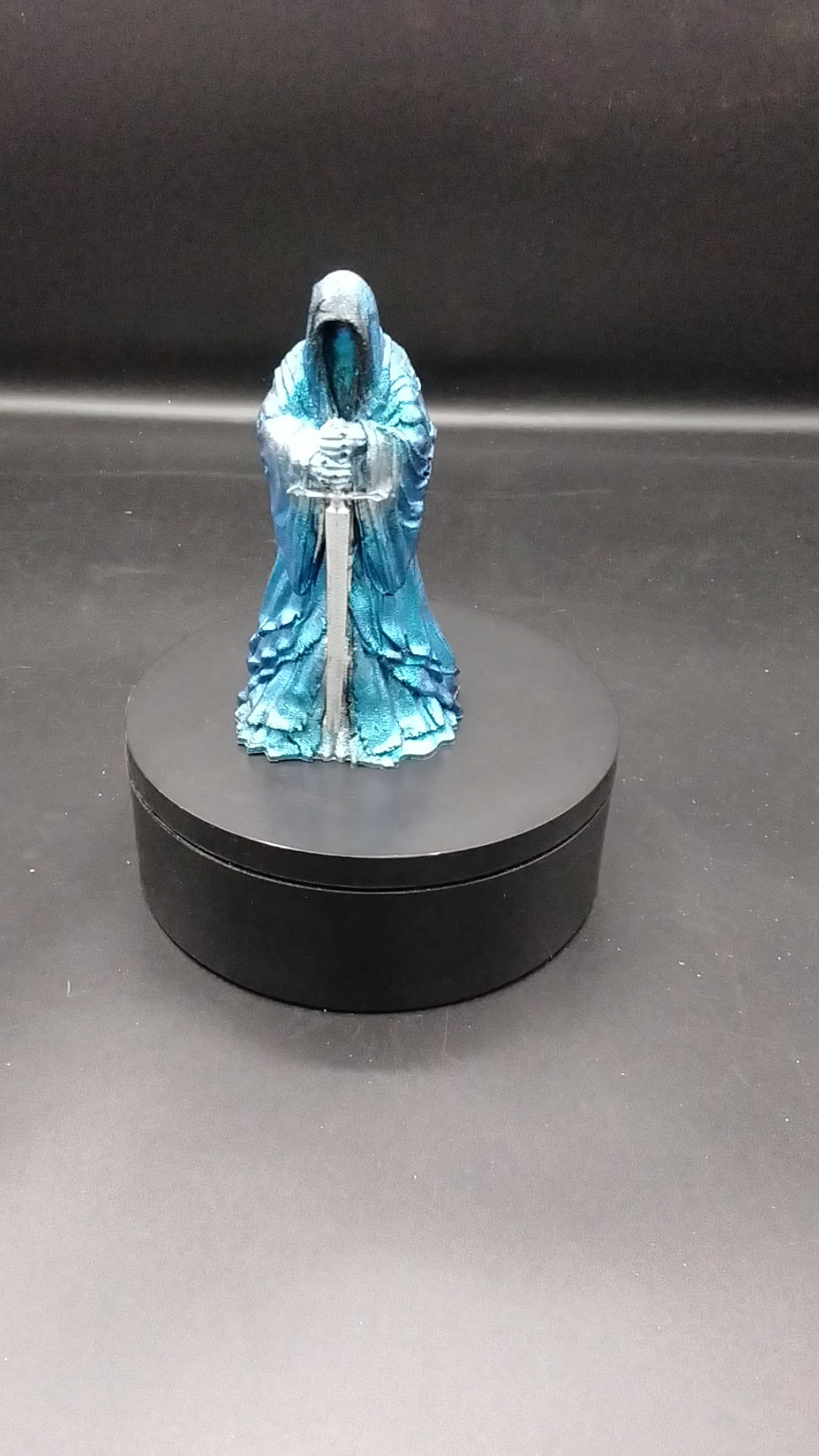 Chameleon Blue Celestial Guardian With Silver Sword