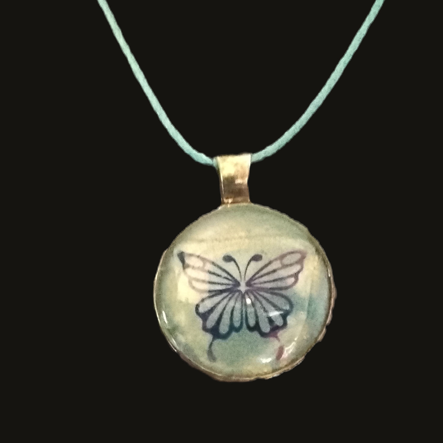 Watercolor Butterfly Necklace