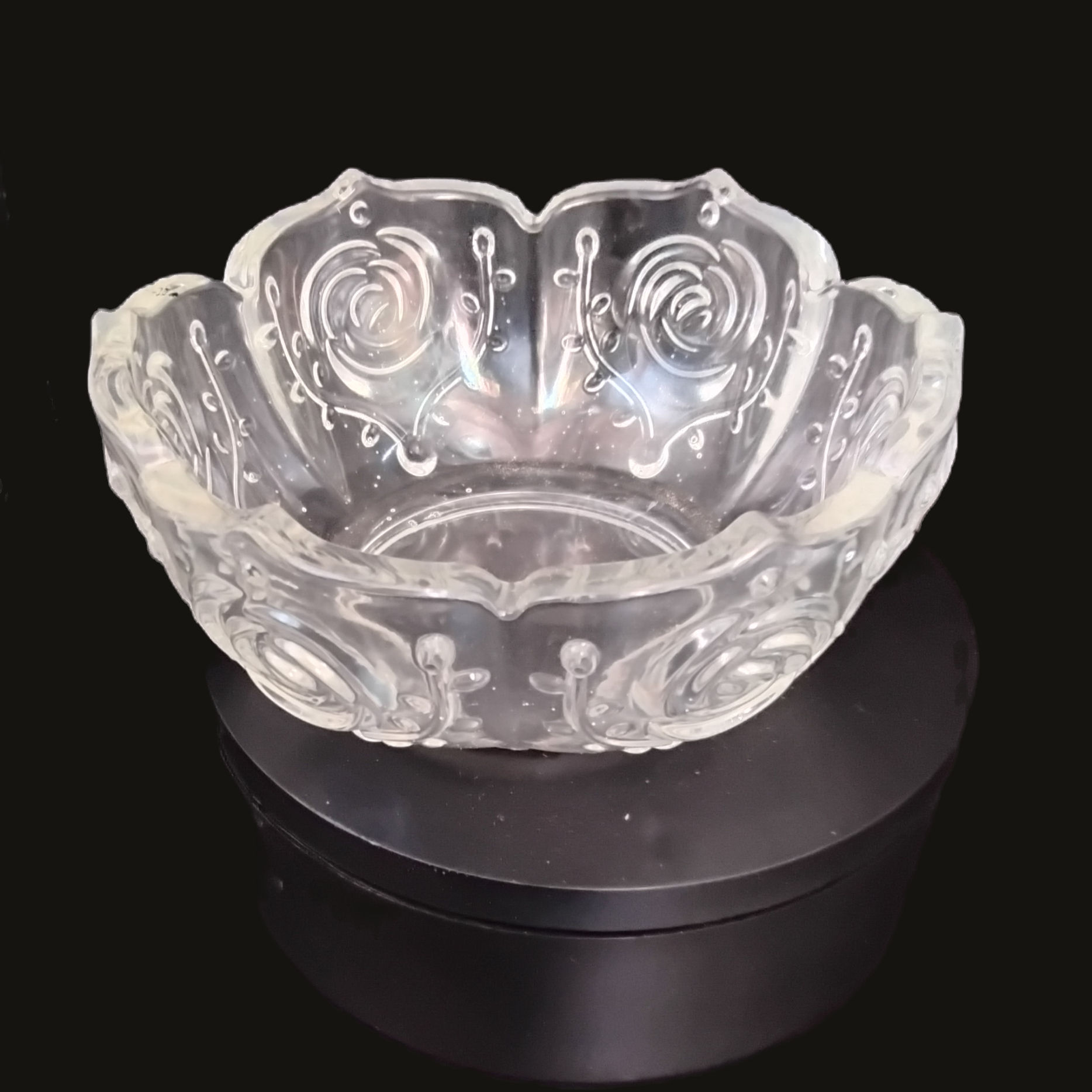 Clear Rose Bowl