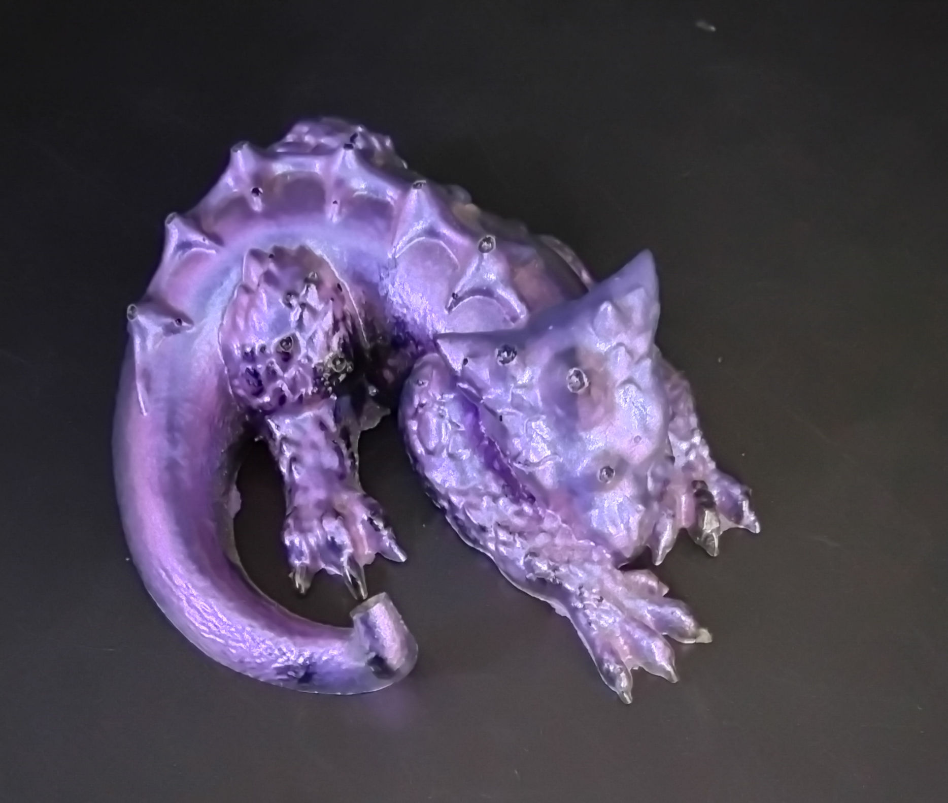 Mystical Purple Chameleon Sleeping Dragon