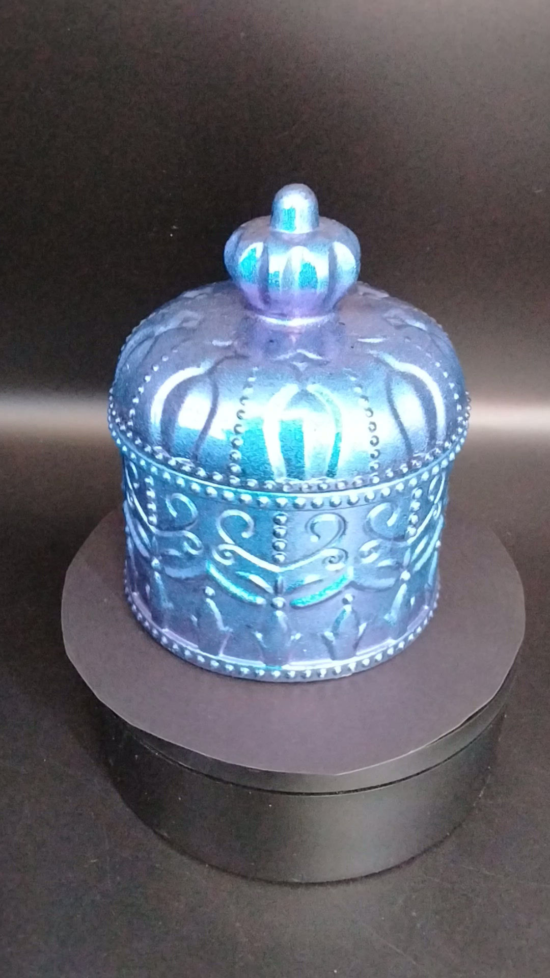 Purple Chameleon Grecian Style Large Jar