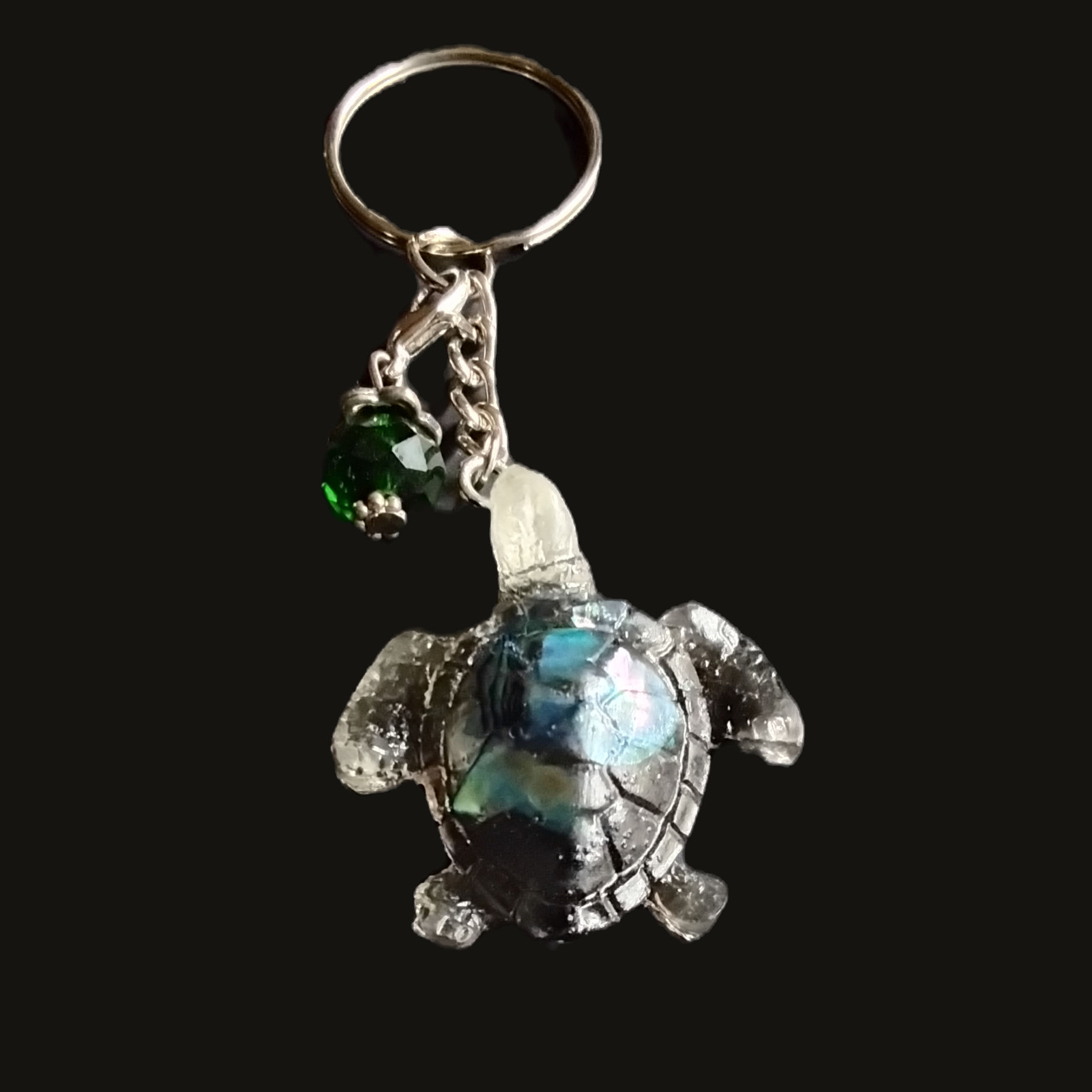 Abalone Shell Turtle Key Chain