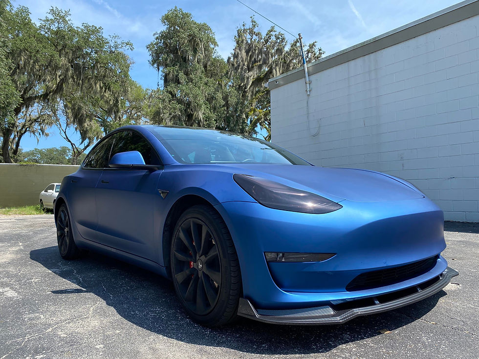 Thumbnail: Instalacion de Vinyl / Wrap Matte Blue Metallic Autos Coupe / Sedan