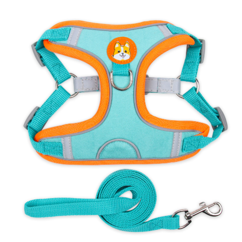 Jazzy Paws Reflective Dog Harness and Leash Set