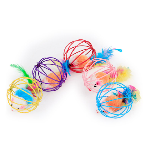 POPETPOP Cat Toy Ball Cage Mouse