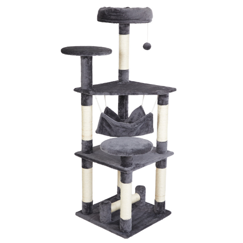 Cat Tree Tower Condo Furniture Scratching,White/Gray