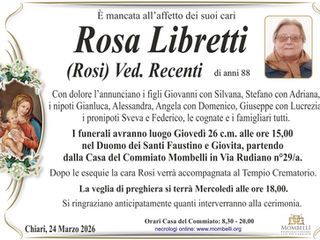 ROSA LIBRETTI (ROSI) VED. RECENTI