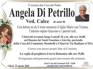 ANGELA DI PETRILLO VED. CALCE