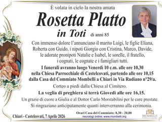 ROSETTA PLATTO IN TOTI