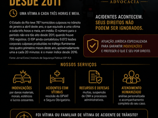 O alerta é real: o Rio registra o maior número de mortes no trânsito desde 2011.