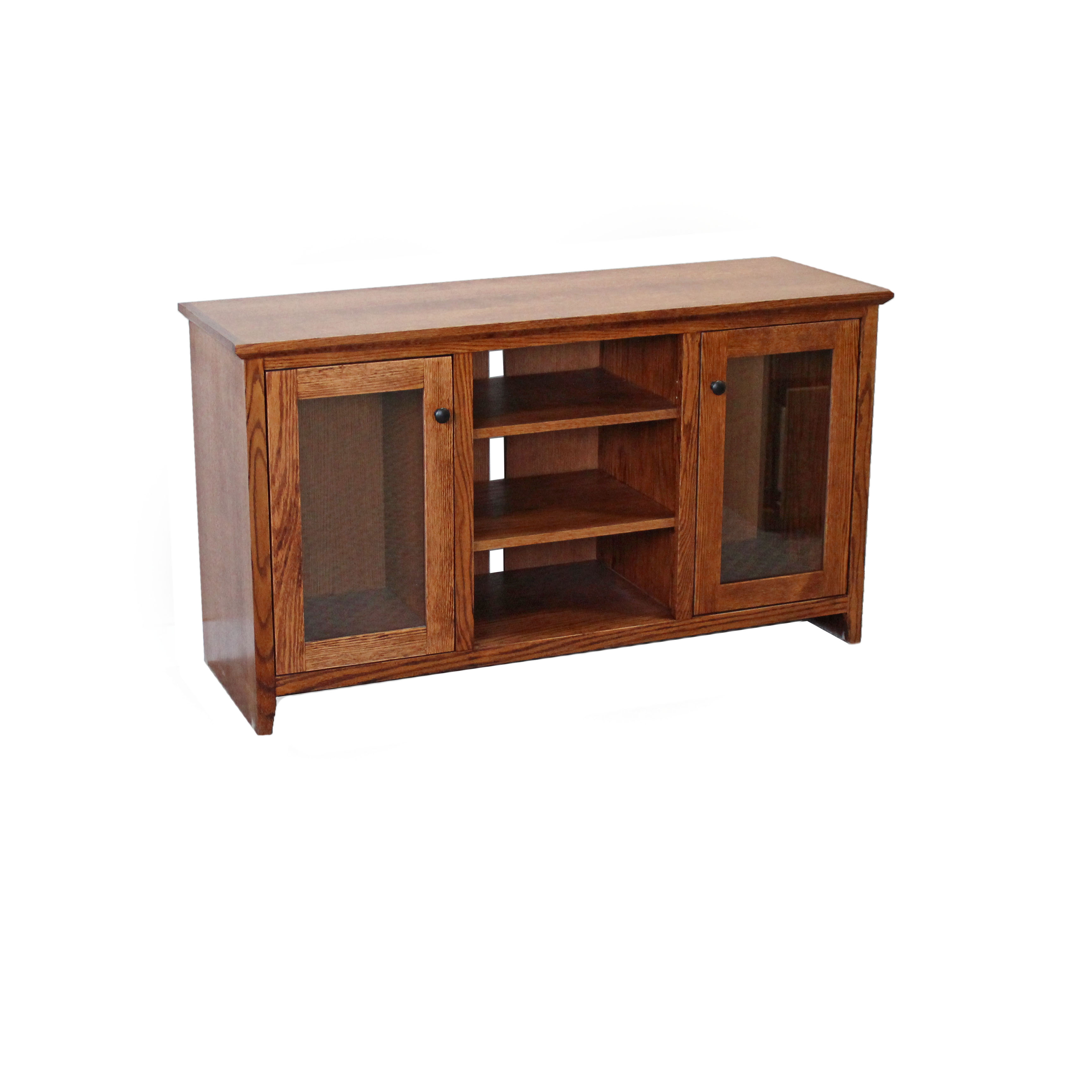 Oak Shaker TV Console w/ Glass