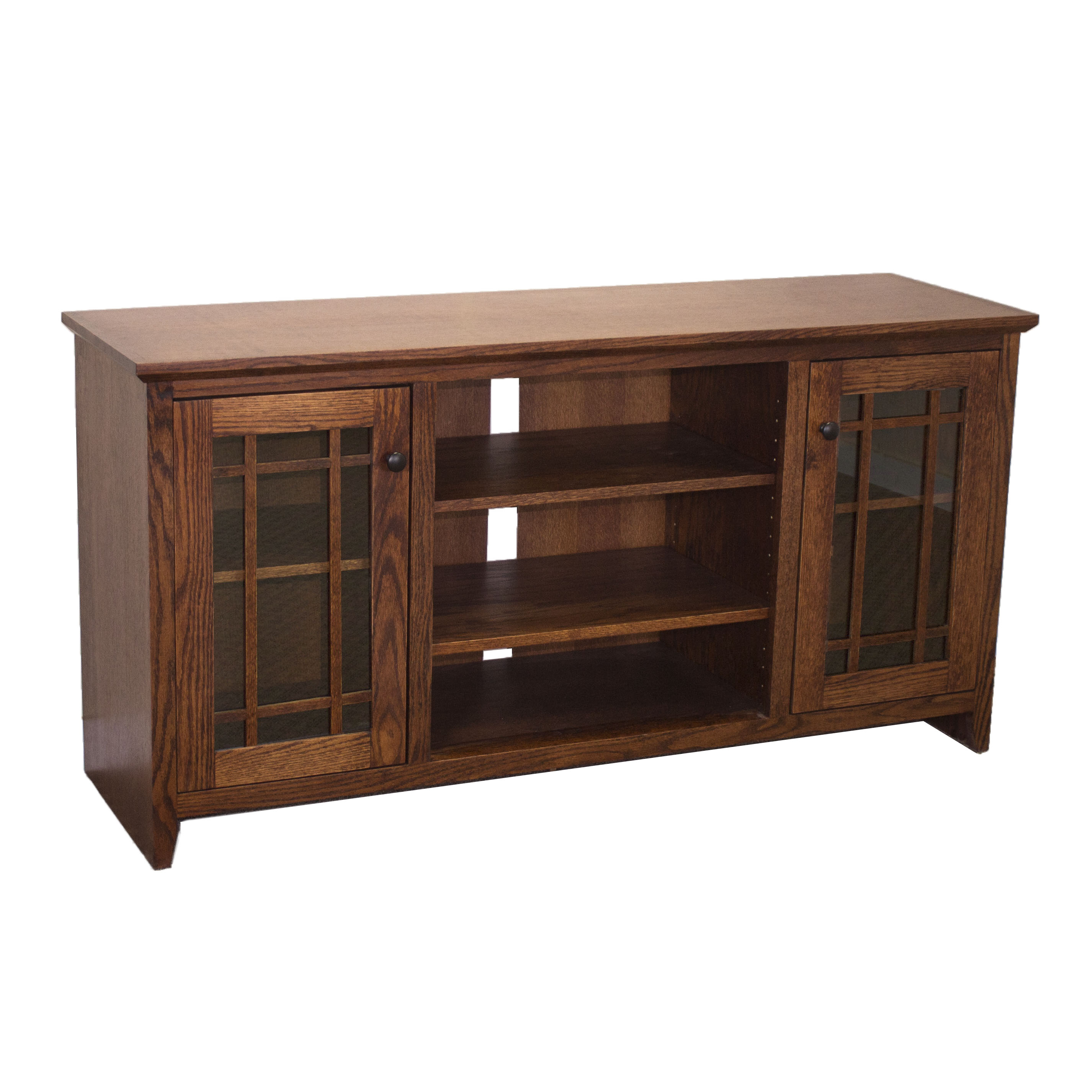 Oak Shaker TV Console w/ Grid