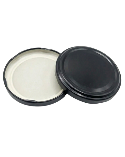 Lote De 30 Tapas De Roscar Twist-Off Para Tarros - Tamaños 82 Mm Y 66 Mm, Color Negro