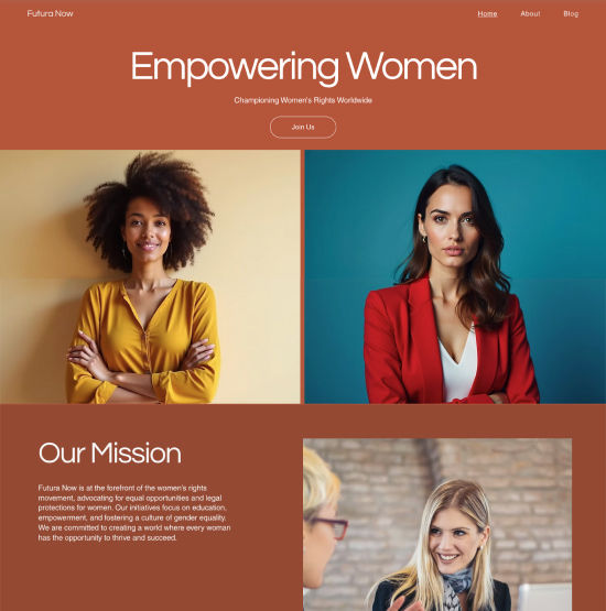 Free website template for a non-profit company website 
