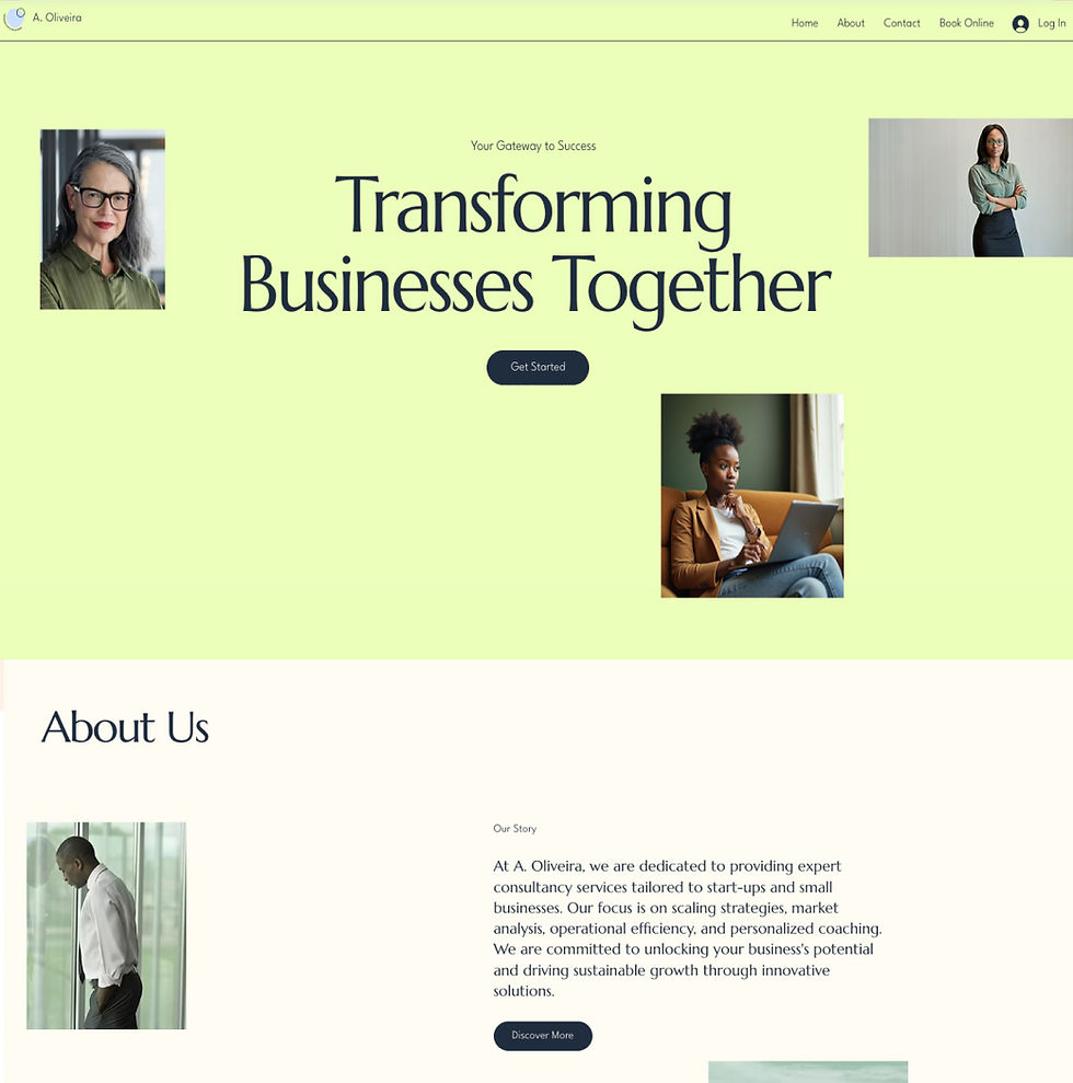 Website template for a consulting company website
