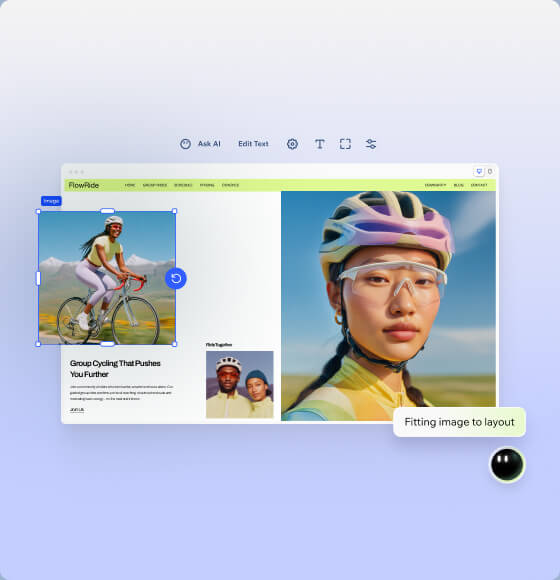Building a fitness business website business using the Wix Editor and Aria, the Wix AI-agent.