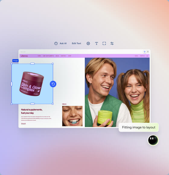 Creating a landing page for a business using the Wix Editor and Aria, the Wix AI-agent.