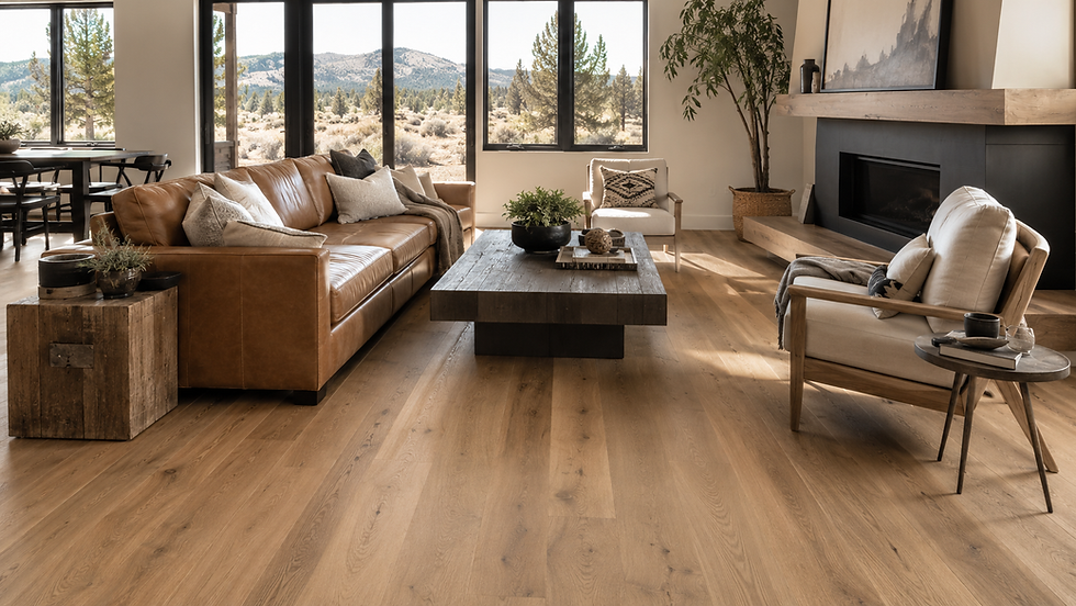 laminate flooring in a Central Oregon home living room