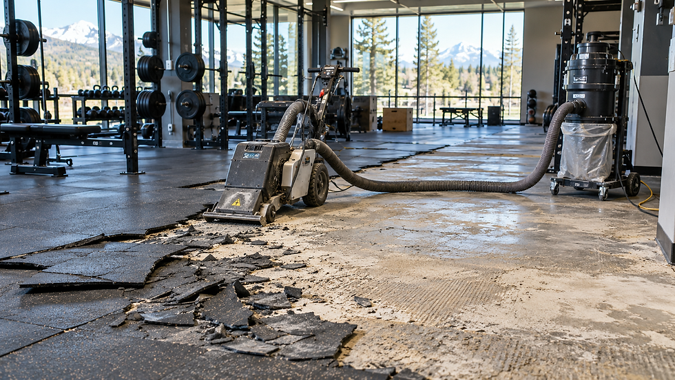 Gym and Fitness Facility Floor Removal