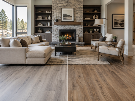 luxury vinyl vs laminate flooring comparison in modern living room