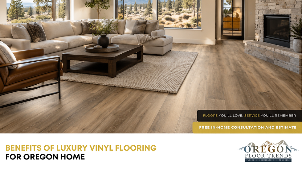 benefits of luxury vinyl flooring in Oregon home living room