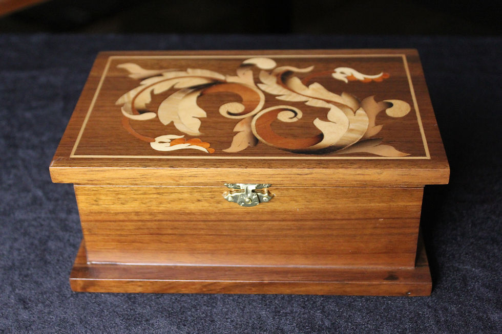 Miniatura: Juego de 3 cajas con taracea