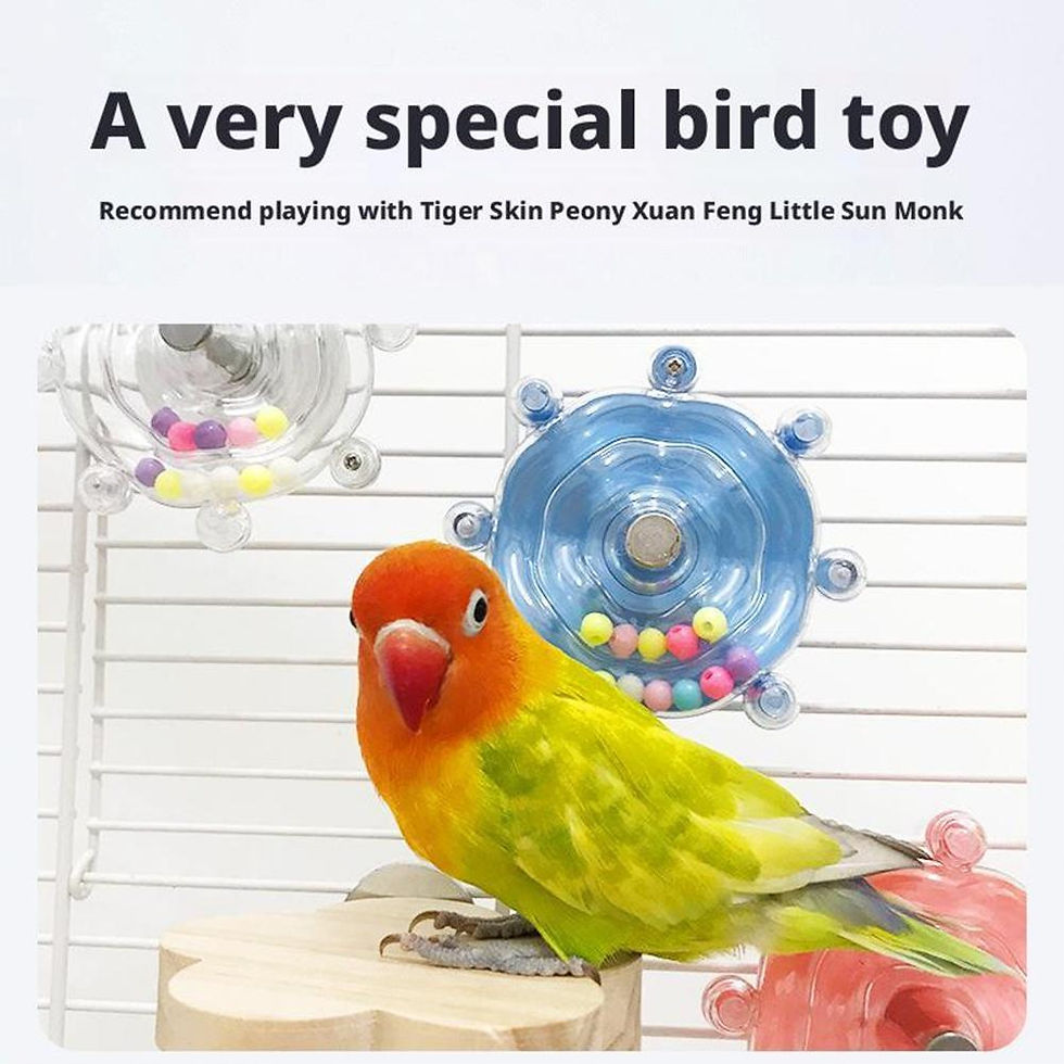 Thumbnail: Parrot Decompression Toy Unique Rotating Help Pets Energy Safe Wheel Release Bit
