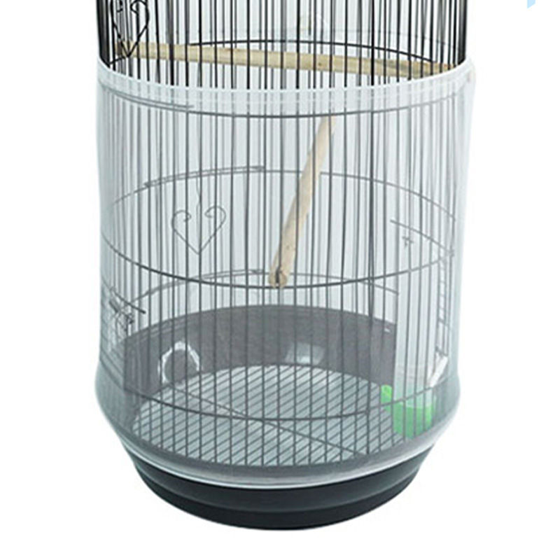 Thumbnail: Mesh Bird Cage Cover Shell Skirt Net Easy Cleaning Catcher Guard Bird Cage Stret
