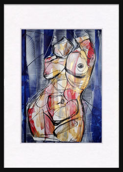 Nude, painting, woman