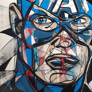 Capitaine, America, painting, geometric 