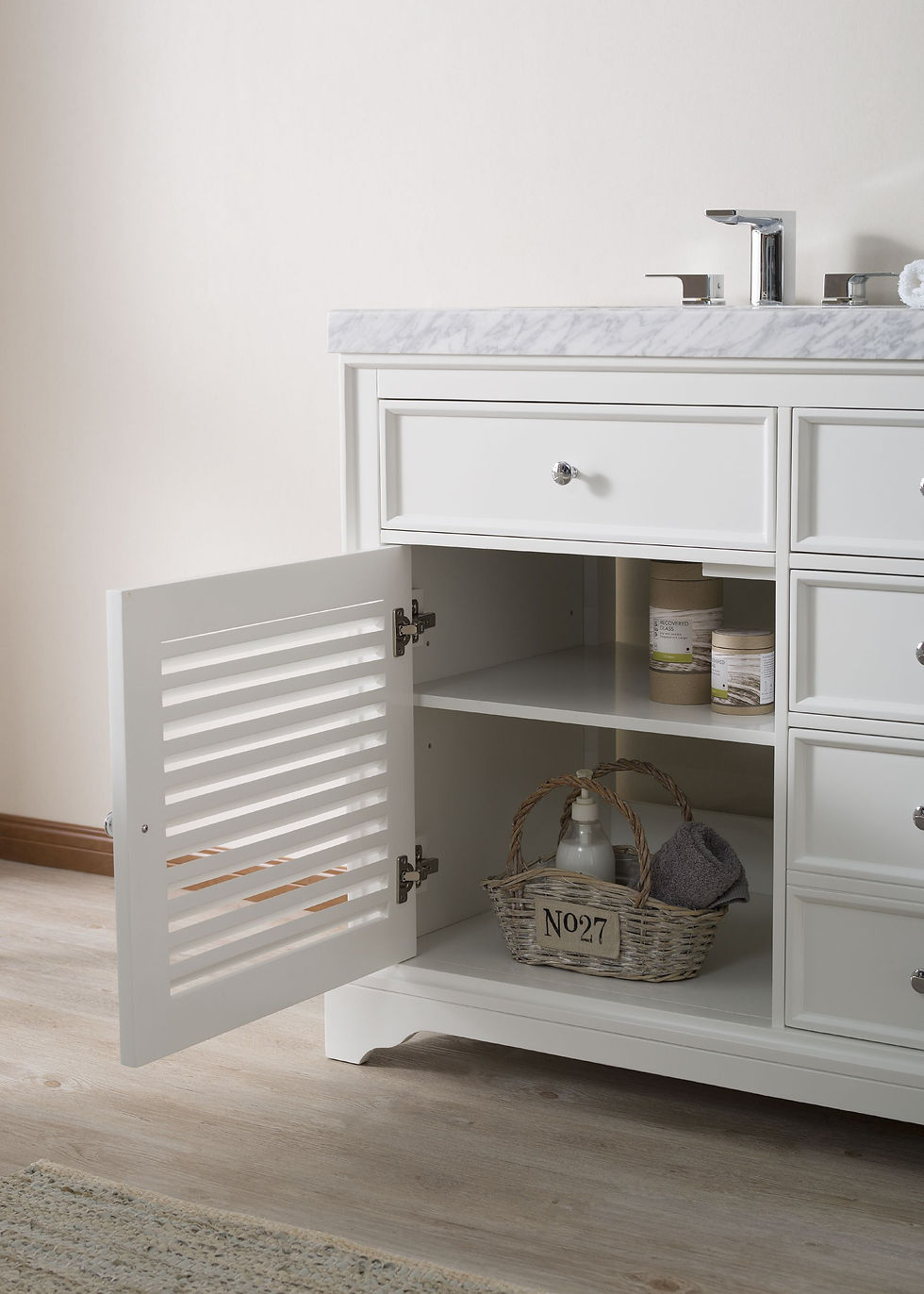 Thumbnail: Magnolia 60" White Double Sink Vanity