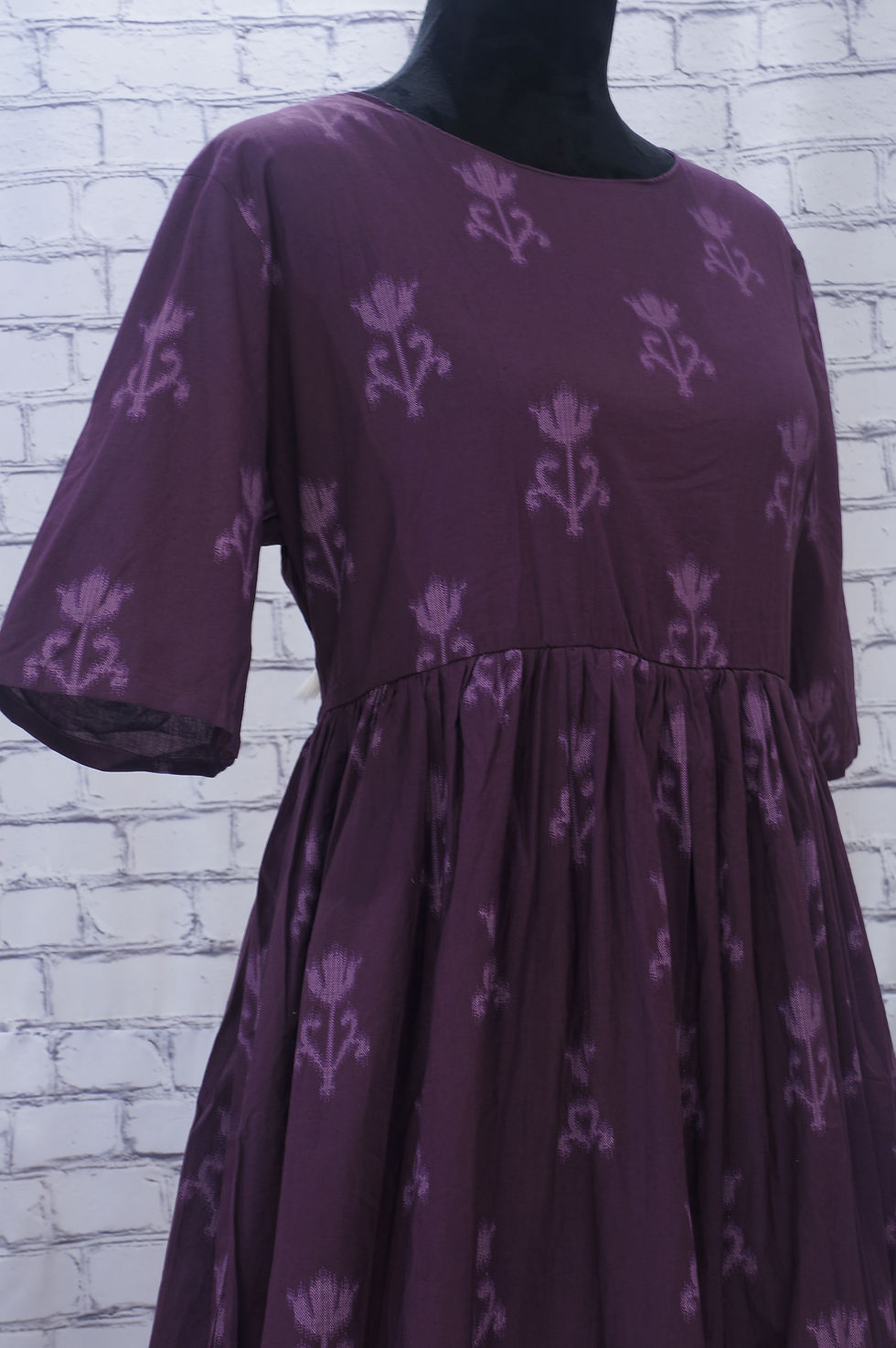 Thumbnail: Purple printed Ethnic Dress