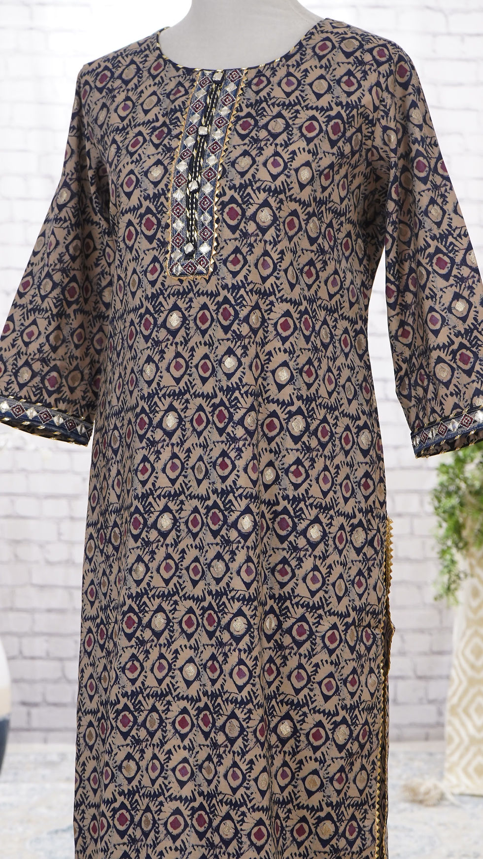 Thumbnail: Blue Kurta Palazzo pants set