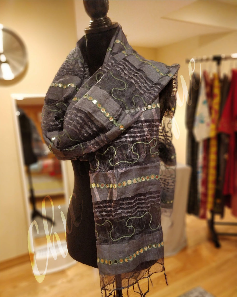 Thumbnail: Dupatta with Mirror work