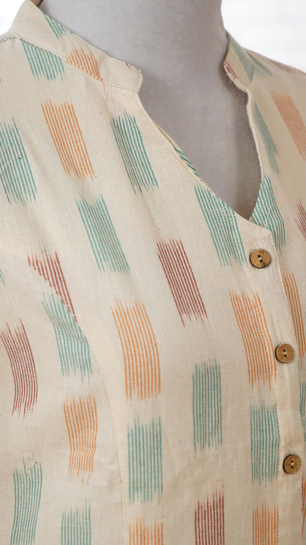 Thumbnail: Ikkat Woven Pure Cotton Short Kurti