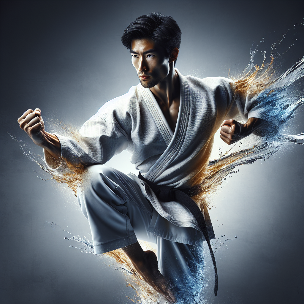 A peak physique symbolizing Karate prowess