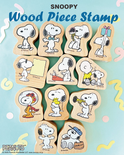 その他 SNOOPY MUSEUM STANP SET Hand Carved Snoopy Rubber Stamp Set