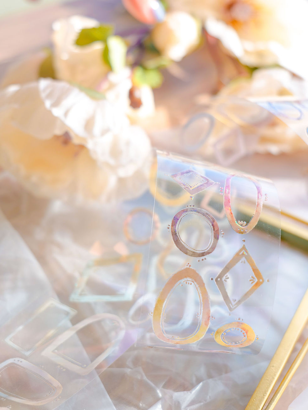 縮圖：Meow Illustration Label Collection PET Tape with Iridescent