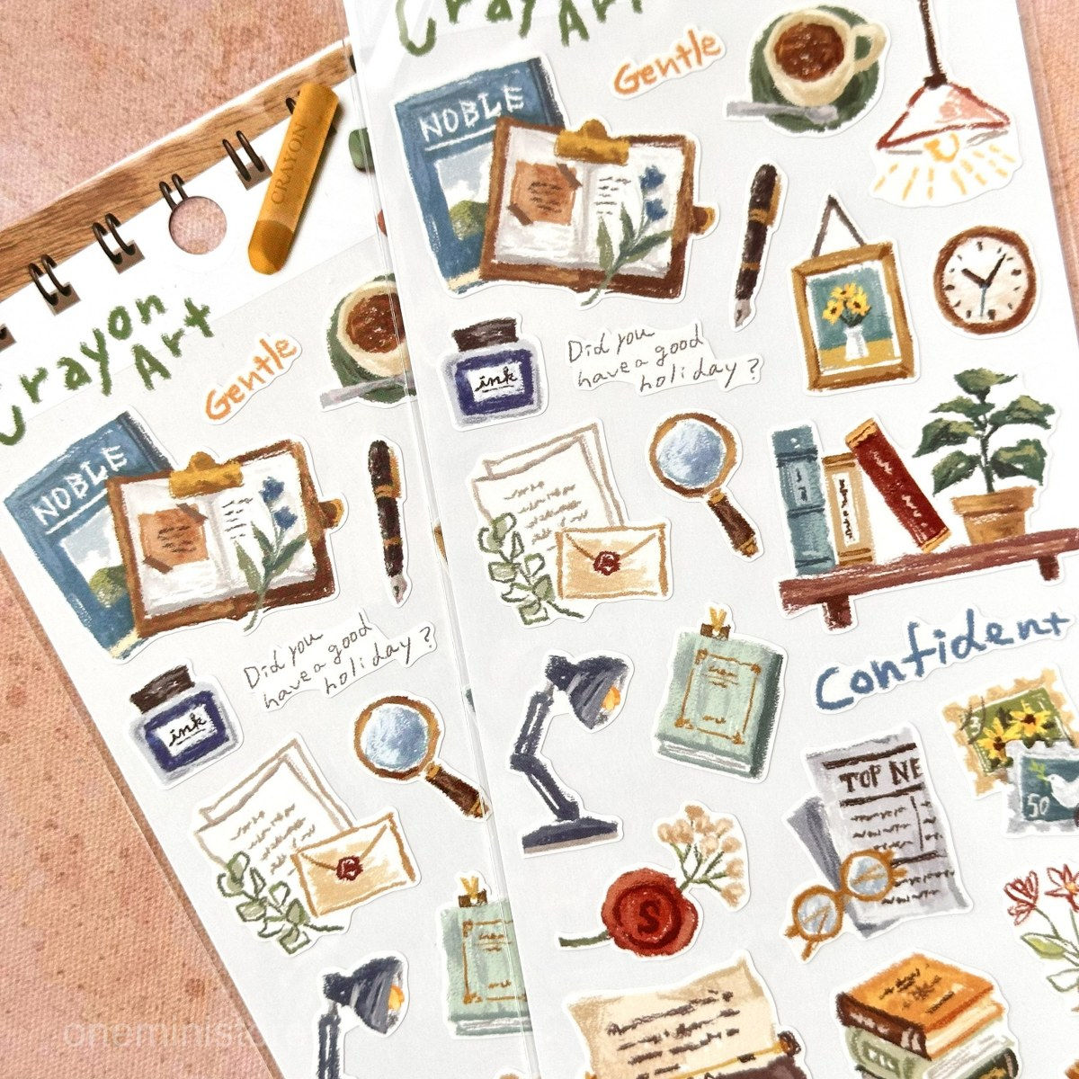 Mind Wave Crayon Art Sticker - Stationery