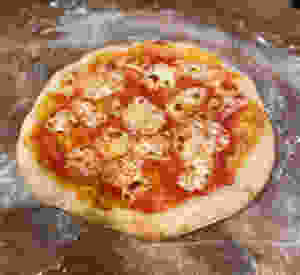 Freshly baked pizza