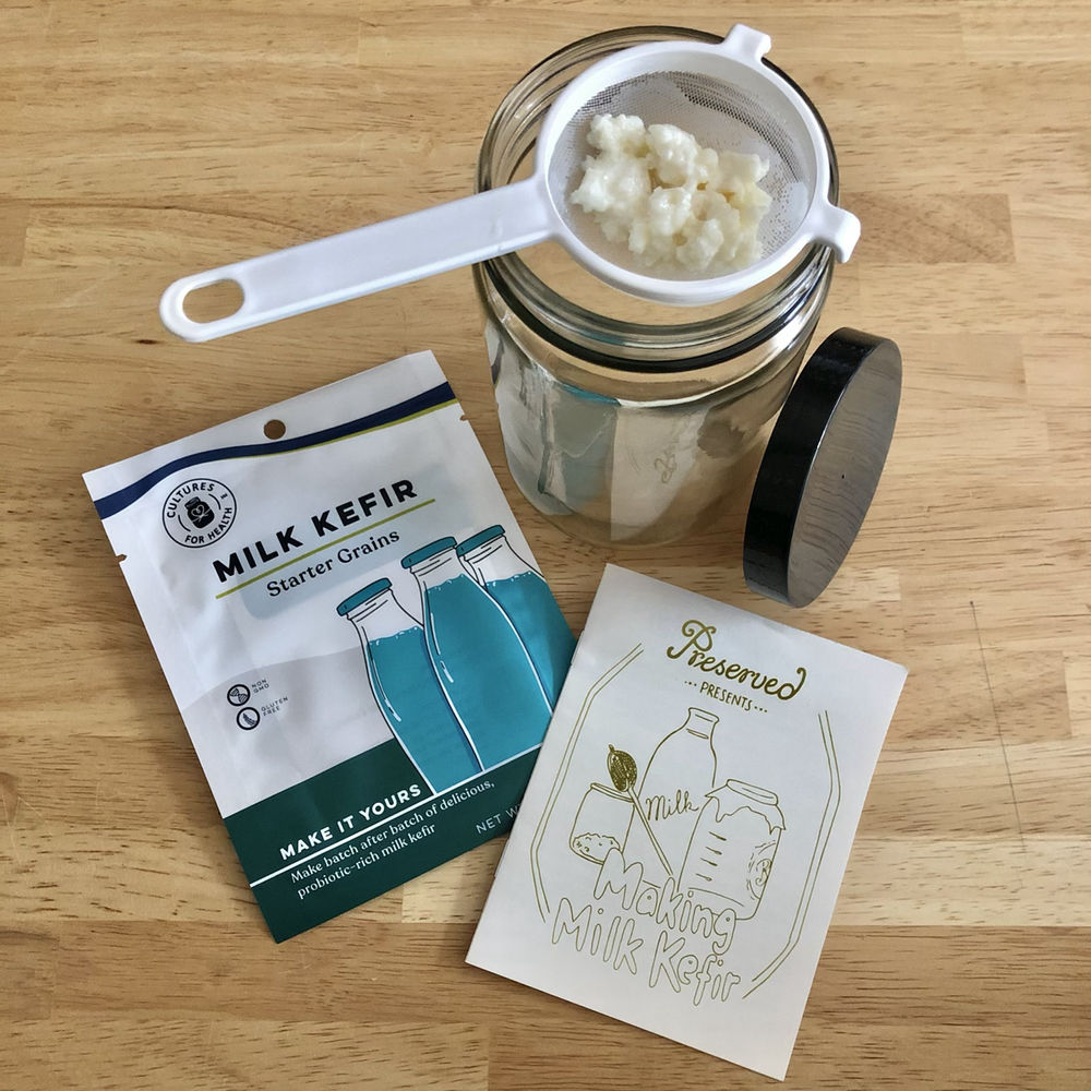 How to strain kefir grains