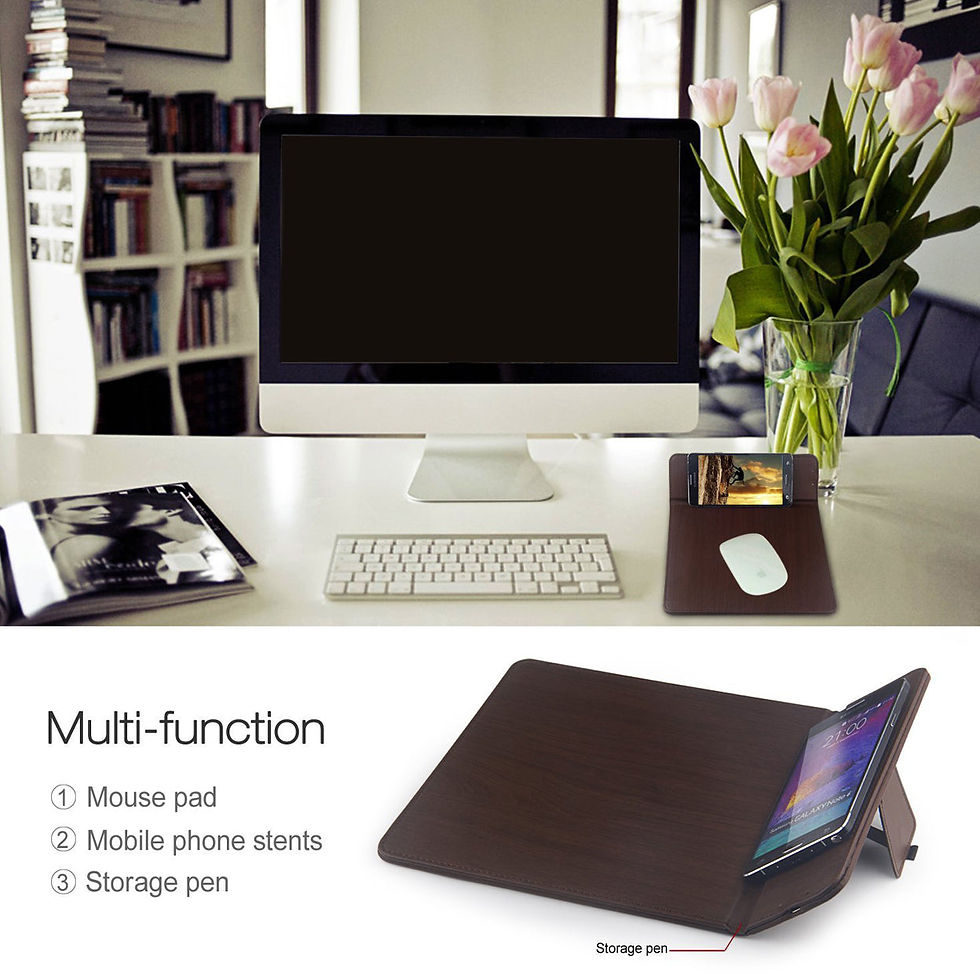 Thumbnail: Power Pad Wireless Charger And Mouse Pad For iPhone 8 And Samsung