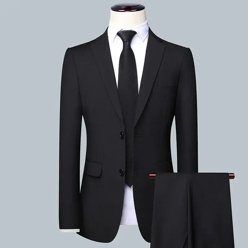 Miniatura: Terno boutique masculino moda negócios (blazer + colete + calça)