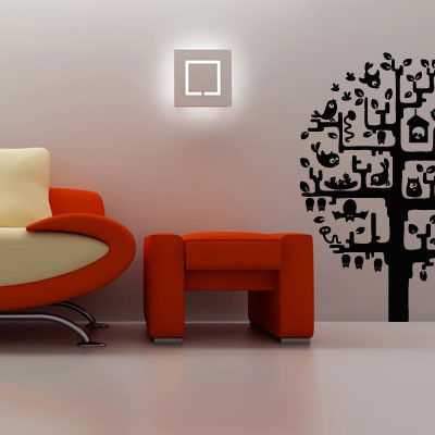 Miniatura: Vinilo Decorativo Árbol Con Pájaros (Dekoadhesivo)
