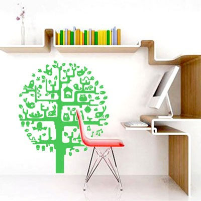 Miniatura: Vinilo Decorativo Árbol Con Pájaros (Dekoadhesivo)