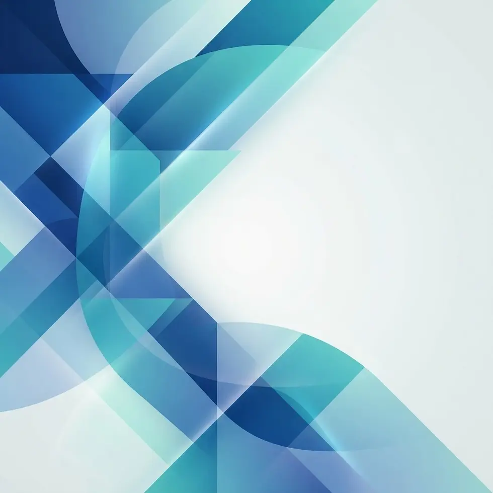 Digital illustration of abstract blue geometric shapes. Clean and modern design with a dynamic flow.